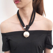 Load image into Gallery viewer, Luxury Big Imitation Pearl Pendant  Statement Choker Necklace For Ladies
