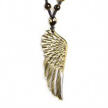 Load image into Gallery viewer, Handcrafted Natural Golden Obsidian Flying Wing Pendant Necklace
