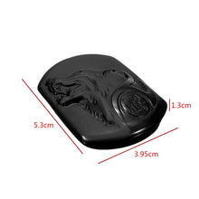 Load image into Gallery viewer, Handcrafted Natural Black Obsidian Carving Wolf Head Pendant Necklace
