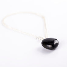 Load image into Gallery viewer, Natural Black Obsidian Heart Shaped Pendant Power Healing Chakra Reiki Crystal Necklace
