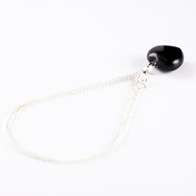 Load image into Gallery viewer, Natural Black Obsidian Heart Shaped Pendant Power Healing Chakra Reiki Crystal Necklace
