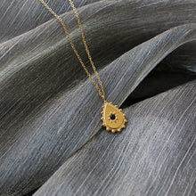 Load image into Gallery viewer, Byzantine Retro Waterdrop Pendant Necklace Clavicle Chain Titanium Steel Plating 18K Gold
