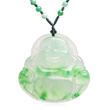 Load image into Gallery viewer, Lokaloca Handcrafted Natural Jade Maitreya Buddha Pendant Necklace
