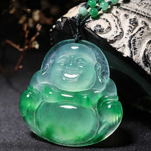 Load image into Gallery viewer, Lokaloca Handcrafted Natural Jade Maitreya Buddha Pendant Necklace
