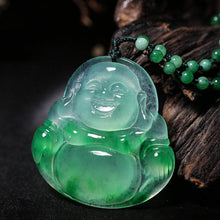 Load image into Gallery viewer, Lokaloca Handcrafted Natural Jade Maitreya Buddha Pendant Necklace
