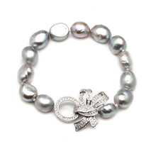 Load image into Gallery viewer, Natural Freshwater Baroque Pearl Beaded Charm Bracelets for Ladies
