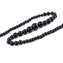 Load image into Gallery viewer, Minimalist Design Natural Black Obsidian Beaded Choker Necklace
