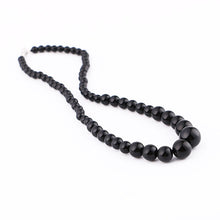 Load image into Gallery viewer, Minimalist Design Natural Black Obsidian Beaded Choker Necklace
