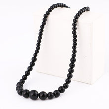 Load image into Gallery viewer, Minimalist Design Natural Black Obsidian Beaded Choker Necklace
