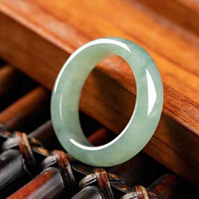 Load image into Gallery viewer, Lokaloca Top Grade Natural Light Green Hetian Jade Ring
