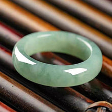 Load image into Gallery viewer, Lokaloca Top Grade Natural Light Green Hetian Jade Ring
