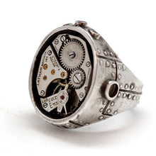 Load image into Gallery viewer, Turntable Gear Punk Ring For Men
