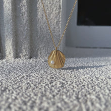 Load image into Gallery viewer, Tenderness French Design 18k Gold Plated Ginkgo Pearl Pendant Necklace
