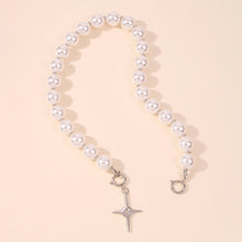 Load image into Gallery viewer, Elegant Pearl Beaded Cross Pendant Choker Necklaces
