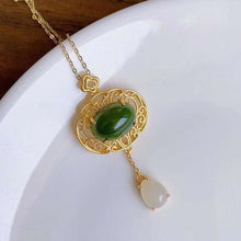 Load image into Gallery viewer, Lokaloca Designer Original Natural Fine Jade Pendant Necklace
