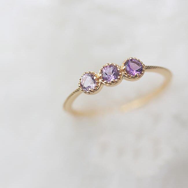 Designer Craft Silver Inlaid Natural Amethyst Opening Adjustable Ring Elegant Charm Creative Retro Female  Jewelry