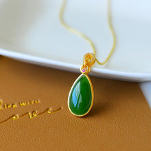 Load image into Gallery viewer, Lokaloca Original Jade Jasper Drop-shaped Pendant Necklace
