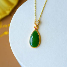 Load image into Gallery viewer, Lokaloca Original Jade Jasper Drop-shaped Pendant Necklace
