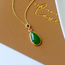 Load image into Gallery viewer, Lokaloca Original Jade Jasper Drop-shaped Pendant Necklace
