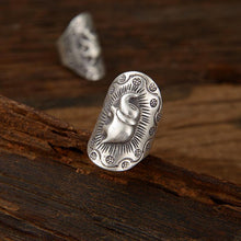 Load image into Gallery viewer, Designer Original Craft Thai Silver Elephant Opening Adjustable Ring Men&#39;s Jewelry
