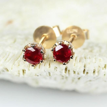 Load image into Gallery viewer, Designer Original Craftsmanship Unique Inlaid Lab Ruby Face Earrings Light Luxury Charm Women&#39;s Brand Silver Jewelry
