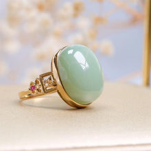 Load image into Gallery viewer, Lokaloca Original Natural Fine Jade Opening Adjustable Ring
