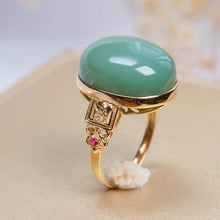 Load image into Gallery viewer, Lokaloca Original Natural Fine Jade Opening Adjustable Ring
