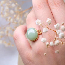 Load image into Gallery viewer, Lokaloca Original Natural Fine Jade Opening Adjustable Ring
