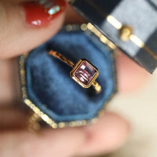 Load image into Gallery viewer, Designer Original Natural Amethyst Square Opening Adjustable Ring Vintage Retro Elegant Luxury Charm Jewelry
