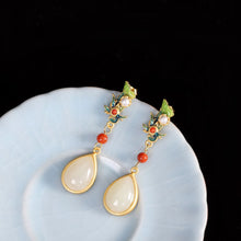 Load image into Gallery viewer, Designer Original White Jade Drop Earrings Exquisite Charm and Luxury Ladies Accessories
