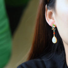 Load image into Gallery viewer, Designer Original White Jade Drop Earrings Exquisite Charm and Luxury Ladies Accessories
