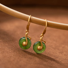 Load image into Gallery viewer, Lokaloca Designer Original Fine Jade Music Charm Earrings
