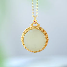 Load image into Gallery viewer, Designer Original Craftsmanship Inlaid Fine Jade Necklace Pendant Vintage Style Jewelry
