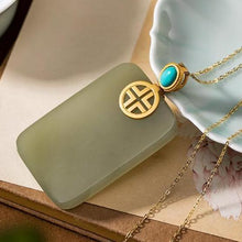 Load image into Gallery viewer, Lokaloca Original Rectangular Natural Fine Jade Pendant Necklace
