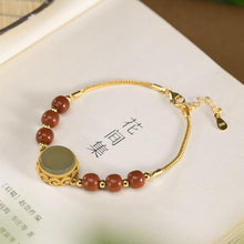 Load image into Gallery viewer, Designer Original Fine Jade Southern Red Agate Open Sachet Bracelet Lady‘s Jewelry
