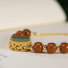 Load image into Gallery viewer, Designer Original Fine Jade Southern Red Agate Open Sachet Bracelet Lady‘s Jewelry
