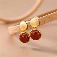 Load image into Gallery viewer, Designer Original Inlaid Natural Southern Red Agate Retro Simple Lady Silver Jewelry
