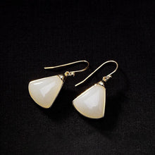 Load image into Gallery viewer, Lokaloca Original Natural White Jade Drop Earrings
