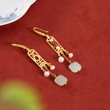 Load image into Gallery viewer, Designer Original Natural Fine Southern Red Agate Long Exquisite and Elegant Ladies Earrings
