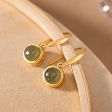 Load image into Gallery viewer, Designer Original Natural Fine Jade Earrings Ladies Exquisite Silver Jewelry
