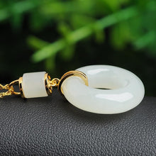 Load image into Gallery viewer, Designer Original Natural Fine White Jade Pendant Necklace Exquisite and Elegant Charm Ladies Silver Jewelry
