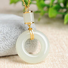 Load image into Gallery viewer, Designer Original Natural Fine White Jade Pendant Necklace Exquisite and Elegant Charm Ladies Silver Jewelry
