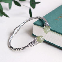 Load image into Gallery viewer, Lokaloca Original Natural Fine Jade Magnolia Bracelet
