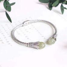 Load image into Gallery viewer, Lokaloca Original Natural Fine Jade Magnolia Bracelet
