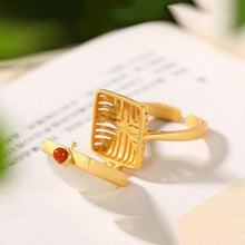 Load image into Gallery viewer, Designer Original Silver Inlaid Natural Fine White Jade Square Opening Adjustable Ring
