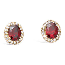 Load image into Gallery viewer, Designer Original Silver Inlaid Garnet Crystal Earrings Vintage Style Retro Elegant Luxury Charm Female Jewelry
