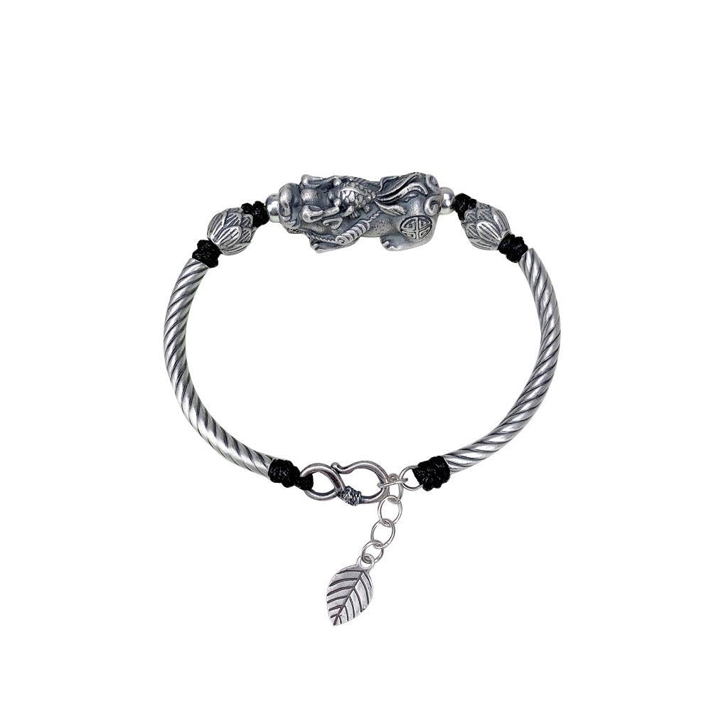 Designer Original Brave Fortune Pi Yao Bracelet Exquisite Charm Men's Silver Jewelry