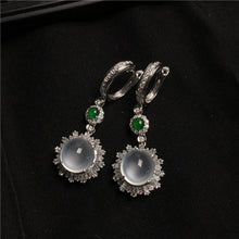 Load image into Gallery viewer, Designer Original Chalcedony Earrings Elegant Charm Creative Retro Female Silver Jewelry
