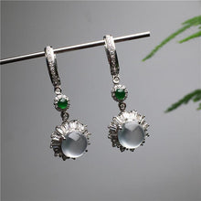 Load image into Gallery viewer, Designer Original Chalcedony Earrings Elegant Charm Creative Retro Female Silver Jewelry
