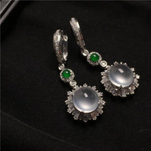 Load image into Gallery viewer, Designer Original Chalcedony Earrings Elegant Charm Creative Retro Female Silver Jewelry
